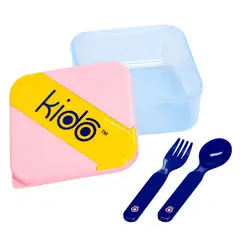 KEEP - Hermético Kido con Cubiertos Libre de BPA Rosado - PS
