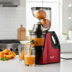 IRM - Extractor De Jugos Prensado En Frio Slow Juicer 150W Boca Ancha 80 mm Filtro De Acero Inoxidable