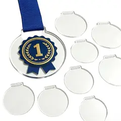 AMBM SHOP - Medallas De Acrílico Transparente De 6cm Personalizar 50pzas