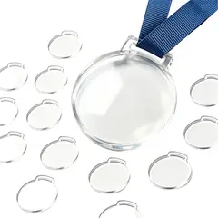 AMBM SHOP - 50 Und Pack Medalla Acrílica Transparente Redonda Para Personalizar Para Sublimar 6.5cm