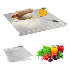 KUANGYE - Tabla De Cortar De Acero Inoxidable 50 X 40 Cm Para Cocina