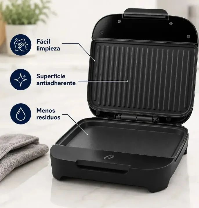 Sandwichera Electrica Grill Panini Antiadherente CKSTSM400 a $29.990