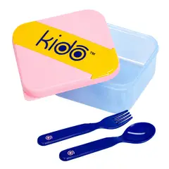 KEEP - Contenedor Hermético Kido con Cubiertos Libre BPA Rosado - SC
