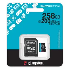 KINGSTON - Memoria Micro SDXC 256GB 200MBs Canvas Go Plus SDCG4256GB