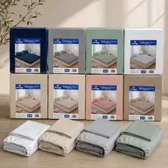GARSIL - Set 4 Sabanas Bajeras Hoteleras + Fundas 2 Plazas y 1,5 Plazas