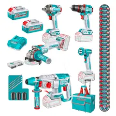 TOTAL TOOLS - Kit 5 Herramientas Inalambricas Brushless 20V TOTAL