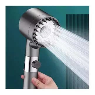MOVI - Cabezal de ducha SPA 4 en 1,con manguera flexible 1.50 cm.