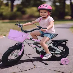 GENERICO - BICICLETA DE NIÑOS ARO 12 ROSA