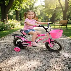GENERICO - BICICLETA DE NIÑOS ARO 14 ROSADO