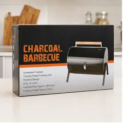GENERICO - Parrilla A Carbón Portátil Con Tapa Y Asa Para Camping Asados