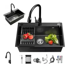 GENERICO - Combo Lavaplatos Empotrable 50x45cm 304 Acero + Accesorios