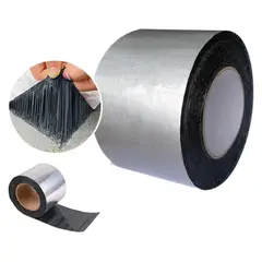 AMBM SHOP - Cinta Asfalto Sellador Autoadhesivo Techo Gotera Impermeable 5 Metros X 5 Cm