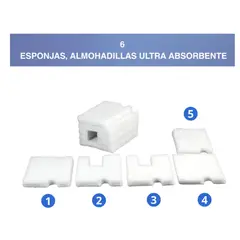 GENERICO - Set de Almohadillas para Impresoras Epson L3110 L3150 L3210 L3250