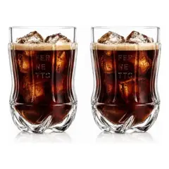 KITCHENWARE - Set 2 Vasos Fernetto Botella Cortada Vidrio 650 ML