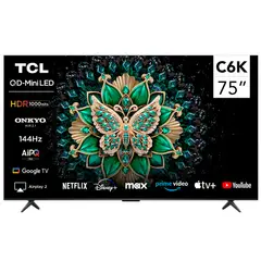 TCL - Smart TV 75" 4K QLED Mini LED 75C6K