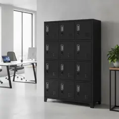 IGPRO - Locker 3 cuerpos 12 casilleros 165x83x45cm