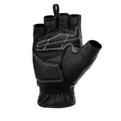 MOTOWOLF - Guantes De Cuero Medio Dedo Para Motociclismo 0334B