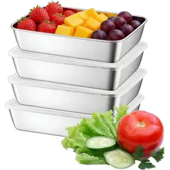 KUANGYE - Recipientes Herméticos De Acero Inoxidable Para Cocina 4pzs