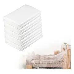KUANGYE - Pack 10 Cobertor Protección Pintura Plástico 4x4m Multiuso