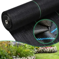 AMBM SHOP - 1m X 20m Malla Antihierbas Jardin Tela Geotextil Para Control Maleza Protección UV