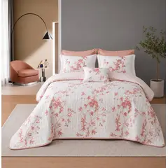 GENERICO - Quilt de Verano 2 plazas con Diseño Floral 19586