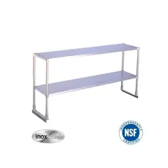 GENERICO - Plateo o Pasa Platos Doble 90x30x60cm Acero Inoxidable
