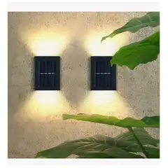 GENERICO - Lampara Solar Pared Luz Calida Exterior Impermeable Moderna