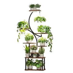 GENERICO - Organizador Repisa Decoración Estante Planta Librero Con Luz