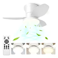 GENERICO - Ventilador De Techo Moderno Con Luz Led+control Remoto 26