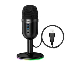 HOCO - Micrófono Gamer De Escritorio Con Cable Usb Omnidireccional