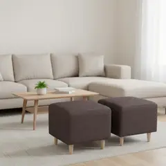 DISEÑOS VALESTRINI - POUF CUADRADOS EN LINO