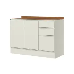 HOME MOBILI - Mueble Cocina Base 3 Pta. 2 Caj. 120 cm Olympia Canela