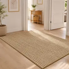 GENERICO - Alfombra Decorativa Tejida tipo Sisal 150 x 200 cm Beige Blanco MP07