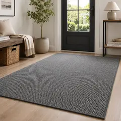 GENERICO - Alfombra Decorativa Tejida tipo Sisal 200 x 240 cm Gris MP01