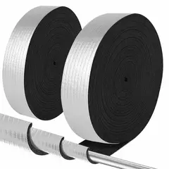 AMBM SHOP - Pack 2 rollos Cintas Autoadhesivo De Aluminio De Aislante Termico Para Tuberia 10 m x 5 cm