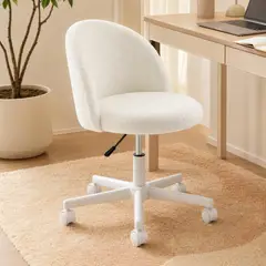 VIDITA - Silla Nova Terciopelo Silla De Escritorio Ergonómica Giratoria Oficina Estudio