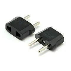 CRUSEC - Pack 2 Adaptadores Enchufe Corriente Plug Europeo Americano