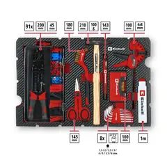 EINHELL - SET DE HERRAMIENTAS MANUALES 153 PIEZAS - E CASE