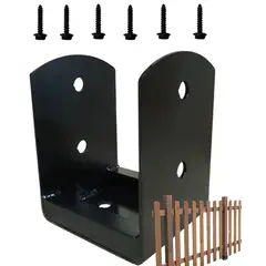 AMBM SHOP - Base De 12cm Para Pilar De Madera 4x4 Cepillado Para Anclar + 6 Tornillos