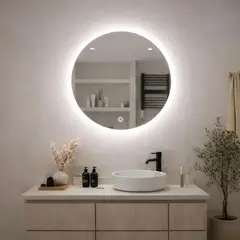 VIDA BUENAS - Espejo Redondo Inteligente Con Luz Led De Tres Colores 60cm