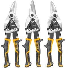 INGCO - Set Tijeras De Aviacion 3 Piezas 250Mm/10" Htsnk0110