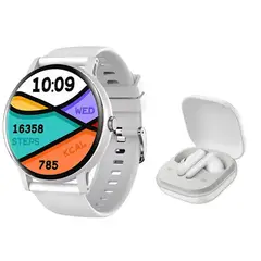 HONOR - X9 Audífono Blanco y Toumi Fit 2 Reloj inteligente