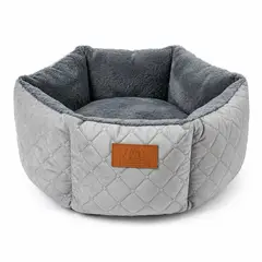 LITTLE PETS - Cama Mascotas 35cm Jacquard Premium Acolchada Perro Gato