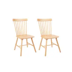 HABITA2 CHILE - Pack 2 Silla de Comedor Windsor de Madera Natural