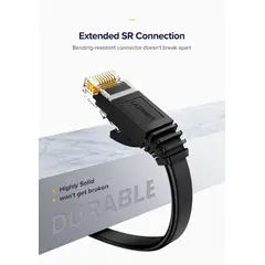 UGREEN - Cable de Red Cat6 de 10 Metros (1000Mbps) Negro NW102