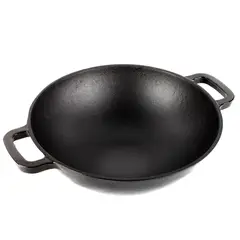MAGEFESA - Wok Ferro Negro 30 cm Hierro Fundido