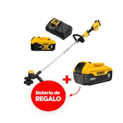DEWALT - Kit Orilladora 20v DCST925M1E Carg y Bat 4AH + Bat 5AH Regalo