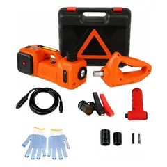 GENERICO - Kit Gata Hidraulica Electrica con Llave de Impacto para Auto 5T