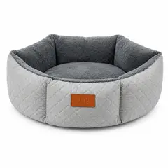 LITTLE PETS - Cama Mascotas 80cm Jacquard Premium Acolchada Perro Gato
