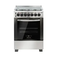 SINDELEN - Cocina Gas 4 Quemadores CH-640NI Híbrida 60cm